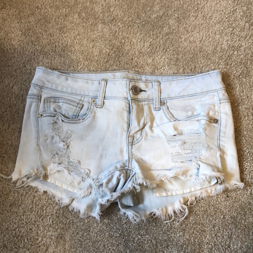 American Eagle Light Wash Jean Shorts